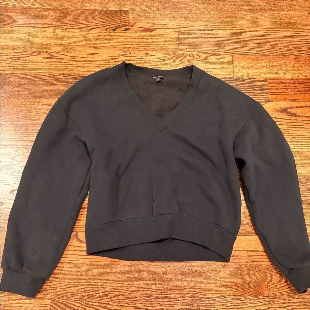 Beyond Yoga Black V-Neck Sweatshirt